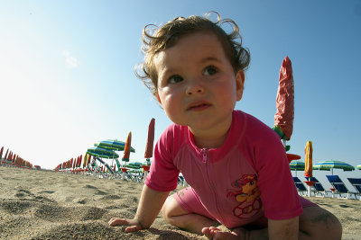 Angelica at the beach