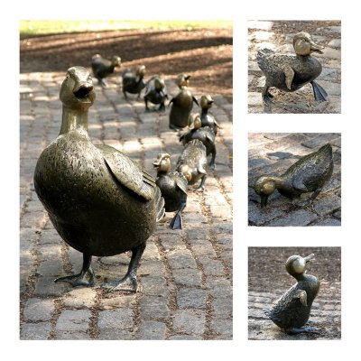 Make Way for Ducklings, Public Garden (Collage)