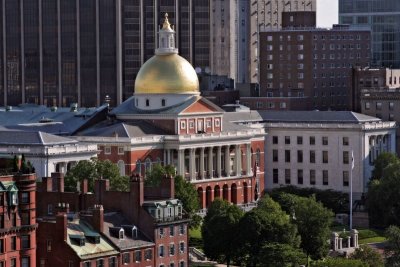 State House Aerial from Boston Common