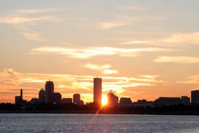 Sunset from Boston Harbor