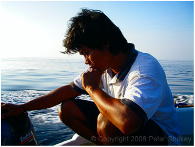 Crew on the panga.