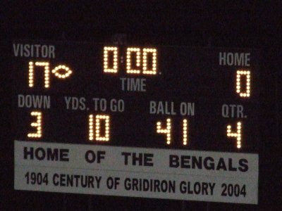 vs. Bergen Tech-10-13-2006-Fri. 7pm, Blfd.- 0, Bergen Tech - 17