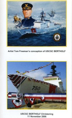 Artist Tom Freemans conception of USCGC BERTHOLF - USCGC BERTHOLF Christening
