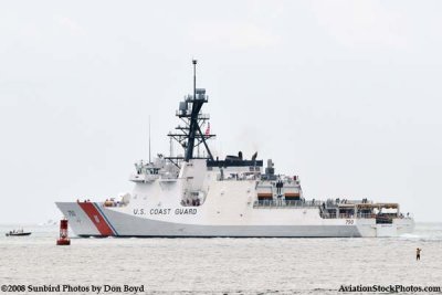 The USCGC BERTHOLF (WMSL 750) turning north after leaving Government Cut at Miami Beach, #1983