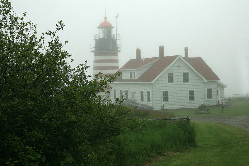 West Quoddy lighthouse from the parking lot.