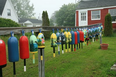 I'm not much of a shopper when I travel, but I DID stop when I saw these buoys for sale in Bass Harbor.