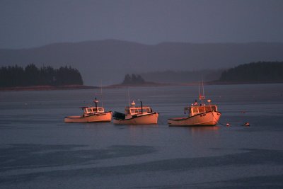 Not much of a sunset in Stonington because of the storm, but these boats looked really awesome.