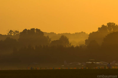 Sunrise on Solberg Airport