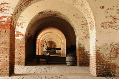 Brick Archways in Fort Pulaski, Savannah, Georgia