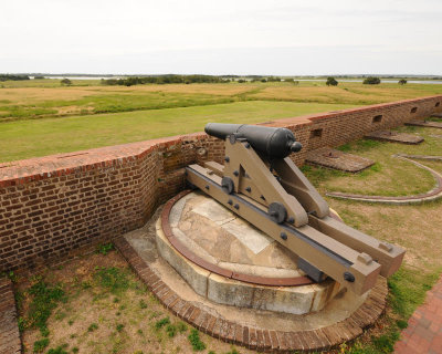 Fort Pulaski gun, overhead viewpoint.