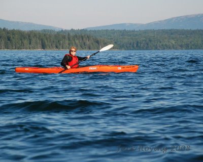 Kayaking off of Acadia National Park