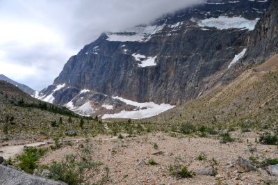 Glacial debris at Mt. Edith Cavell