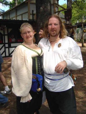 Seamus and the lovely Haldana taking in the faire