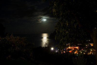 Moonrise over Monterosso Italy