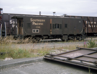 SP caboose at Coos Bay. August 1975
