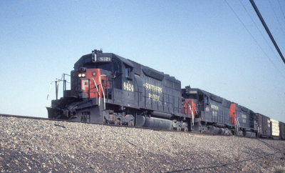 SP 8424 eastbound near Gerber, CA. June 1976