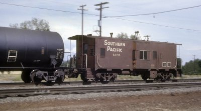 SP caboose at Gerber, CA. June 1976