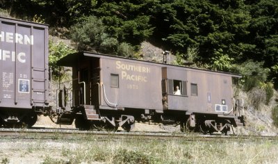 SP caboose at Westfir, OR. August 1978