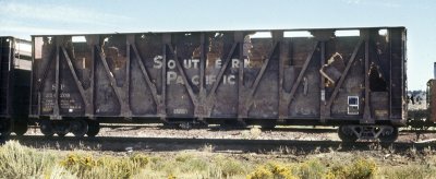 SP chip gon that had rolled, at Beatty, OR, August 1978