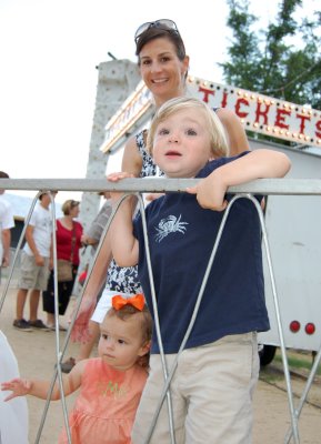 Evan Looking at the Swing Ride