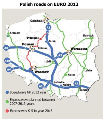 Poland 2012 Planned Roads 2