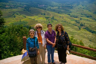 Lorraine,Cathy, Bobby and me (at right)