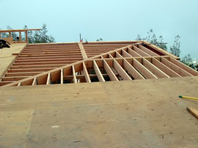 Second floor deck framing
