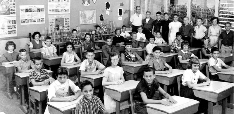 1958-1959 - Mr. William R. Halls 6th grade class at Springview Elementary School