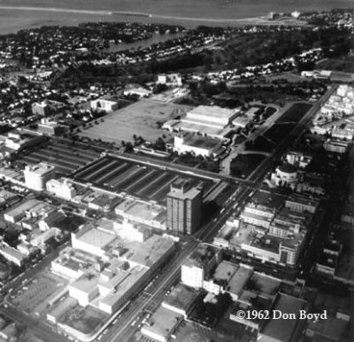 1962 - aerial view of Miami Beach from the Goodyear Blimp Mayflower