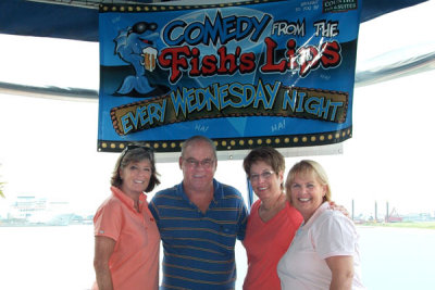 July 2008 - Brenda, Don, Linda Mitchell Grother and Karen at Coastie-owned Fish Lips in Cape Canaveral