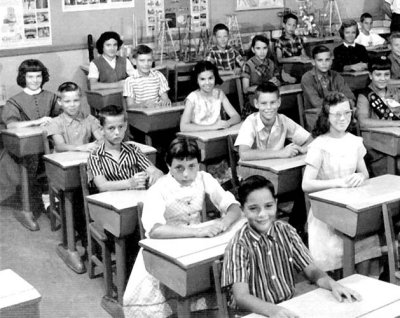 1958-1959 - Mr. William R. Hall's 6th grade class at Springview Elementary School (left half)