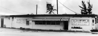 1968 - Hud's Restaurant / Famous Hot Dogs at 18315 W. Dixie Highway, Dade County