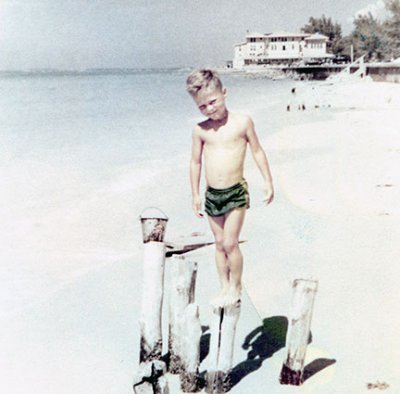 1953 - Don Boyd on Pass-a-Grille Beach, St. Petersburg