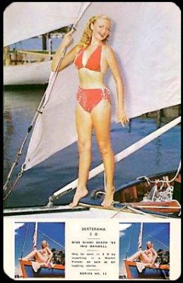 1953 - Miss Iris Maxwell, Miss Miami Beach postcard