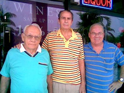 October 2008 - retired Hialeah High School coaches Mike Feduniak and Chuck Mrazovich with Don Boyd