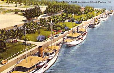 1920's - yachts at the downtown yacht anchorage