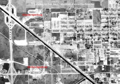 1963 - aerial view of Medley and Hialeah with both speedways visible