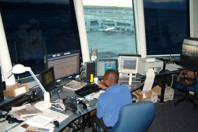 2008 - Gate Controller Greg Robinson at work in the D-Tower at MIA