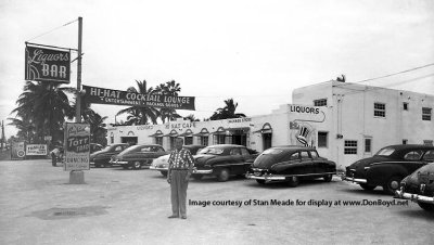 1950's - unknown gentleman in front of the Hi-Hat Cafe on Biscayne Boulevard