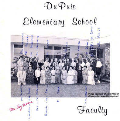 1964 - the faculty at Dr. John G. DuPuis Elementary School