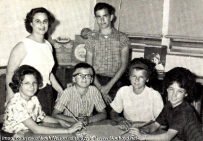 1964 - Mrs. Halyburton, Art Teacher and the Art Group at Dr. John G. DuPuis Elementary School, Hialeah