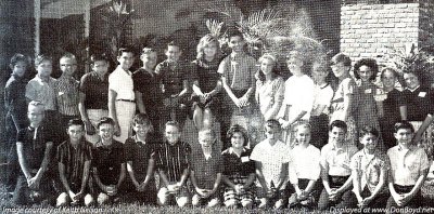 1963 - Mrs. Crawley and the 5th Grade Field Day Champions at Dr. John G. DuPuis Elementary School in Hialeah