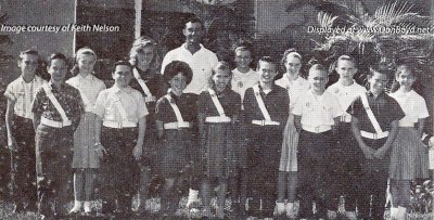 1963-1964 - Mr. Del Rio and the Safety Patrol at Dr. .John G. DuPuis Elementary School in Hialeah