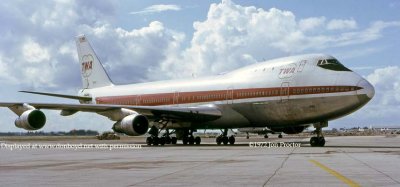 1972 - TWA B747-131 N93104 visits MIA on a charter by Fedders