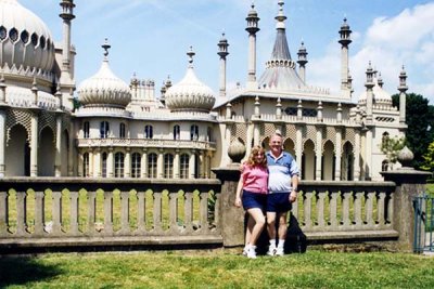 1999 - Donna and Don at the Royal Pavilion, Brighton, England