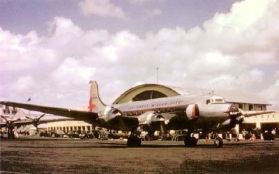 1947 - Eastern Air Lines DC-4 at the 36th Street Terminal, Miami