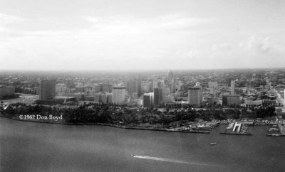 1962 - downtown Miami, Bayfront Park and the Port of Miami