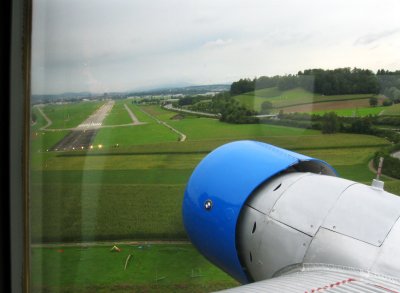 The landing strip in Duebendorf near Zurich