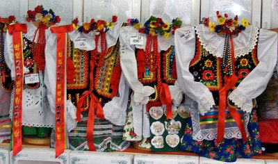 DISPLAY OF GIRLS' NATIONAL DRESSES