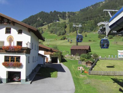 St Anton bottom of gondola